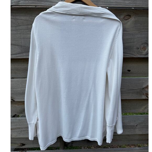 Vintage White Side Effects Cardigan pocket sweater Size Medium - Picture 2 of 7